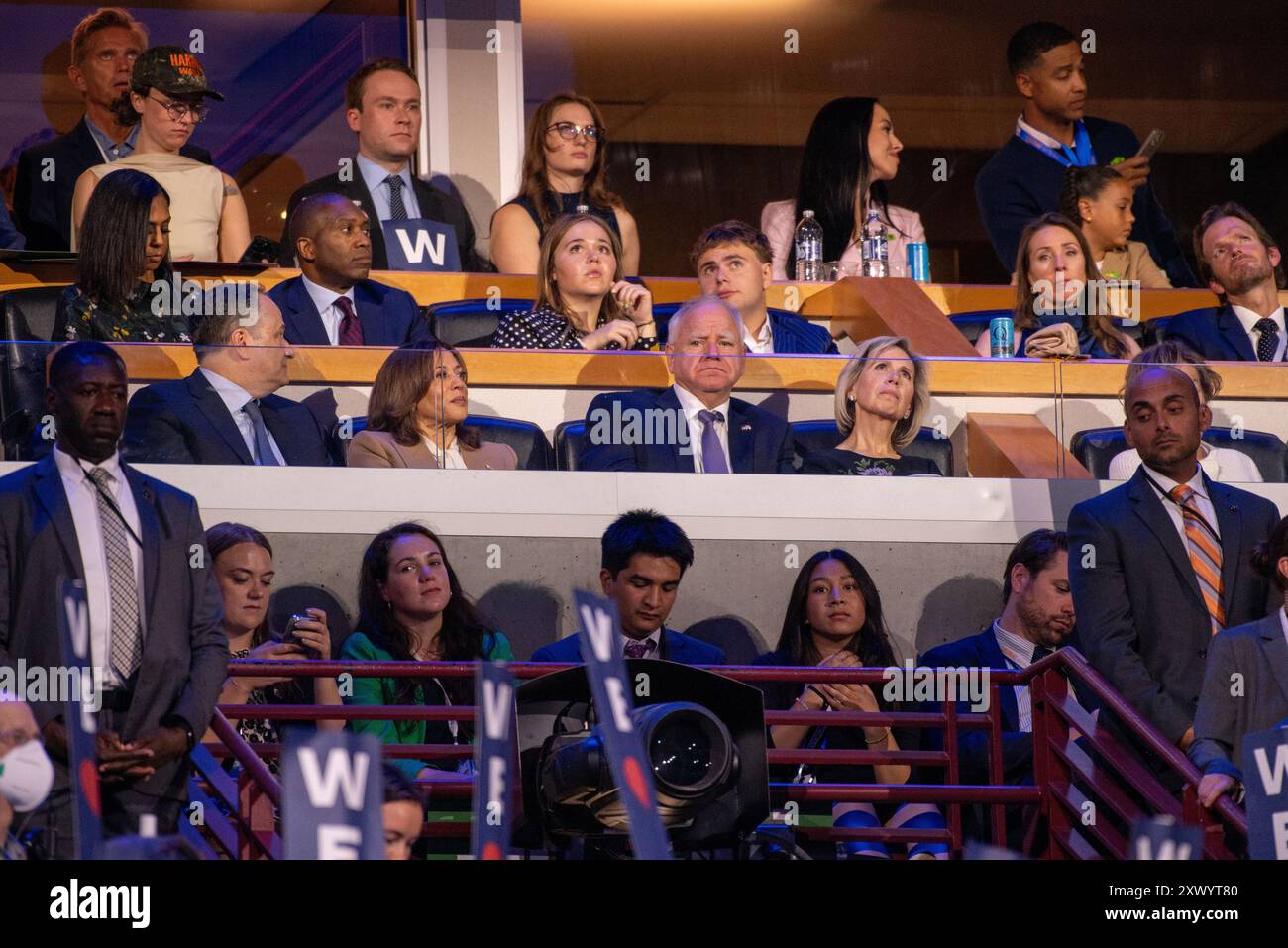 Demokratischer Nationalkonvent Tag 1 Chicago. Eröffnungszeremonie für die DNC Convention in Chicago im United Center. Stockfoto