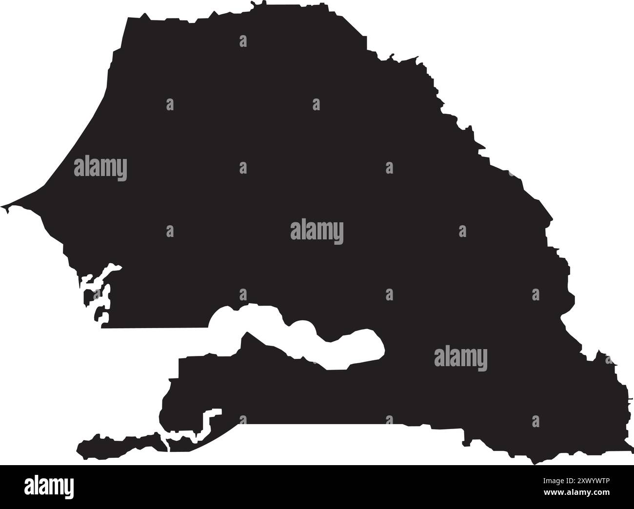 Design des Symbols sinegal Map (sinegal) Stock Vektor