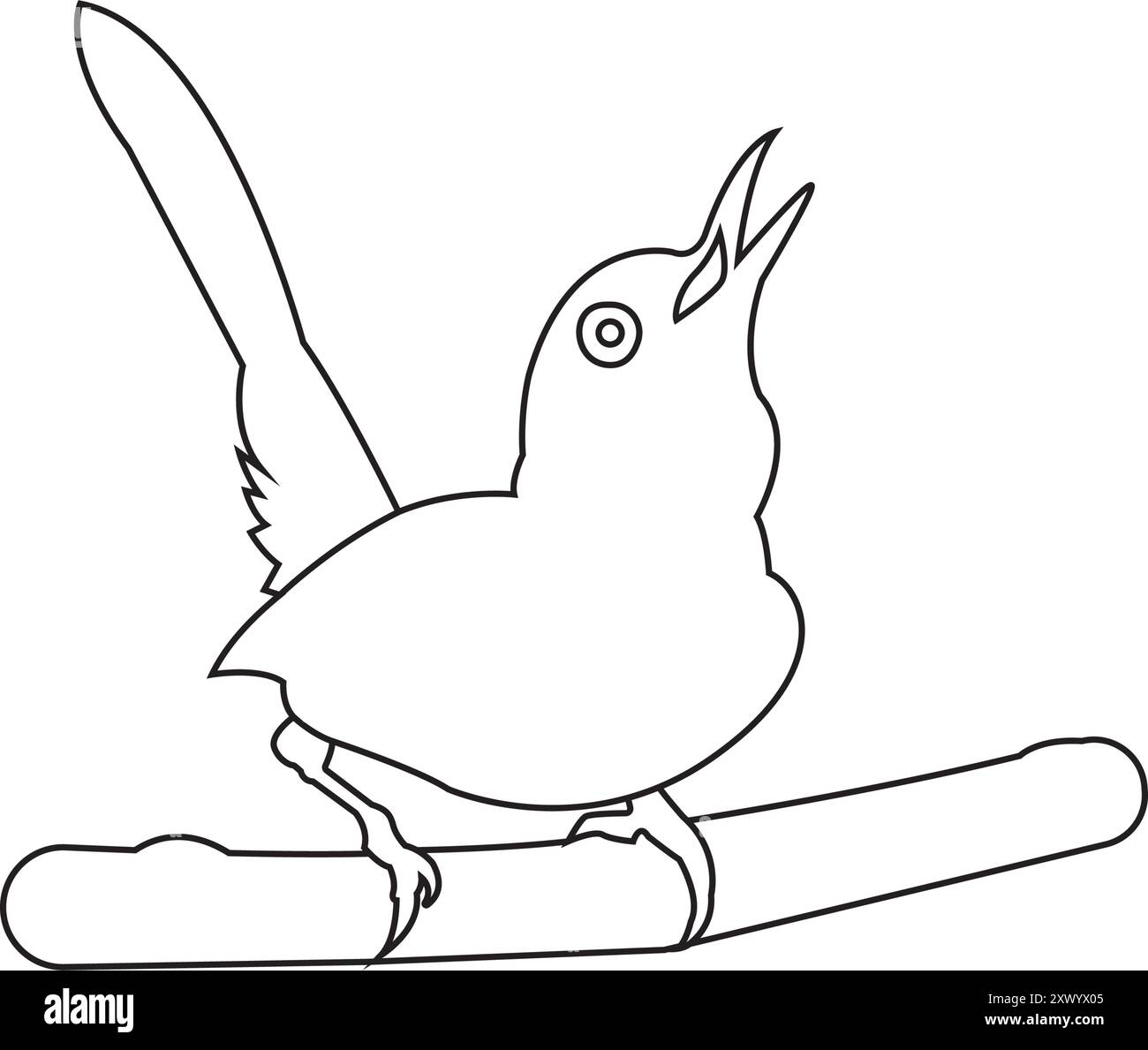 Wunderschönes Design mit Illustration von songbird-Symbolen Stock Vektor