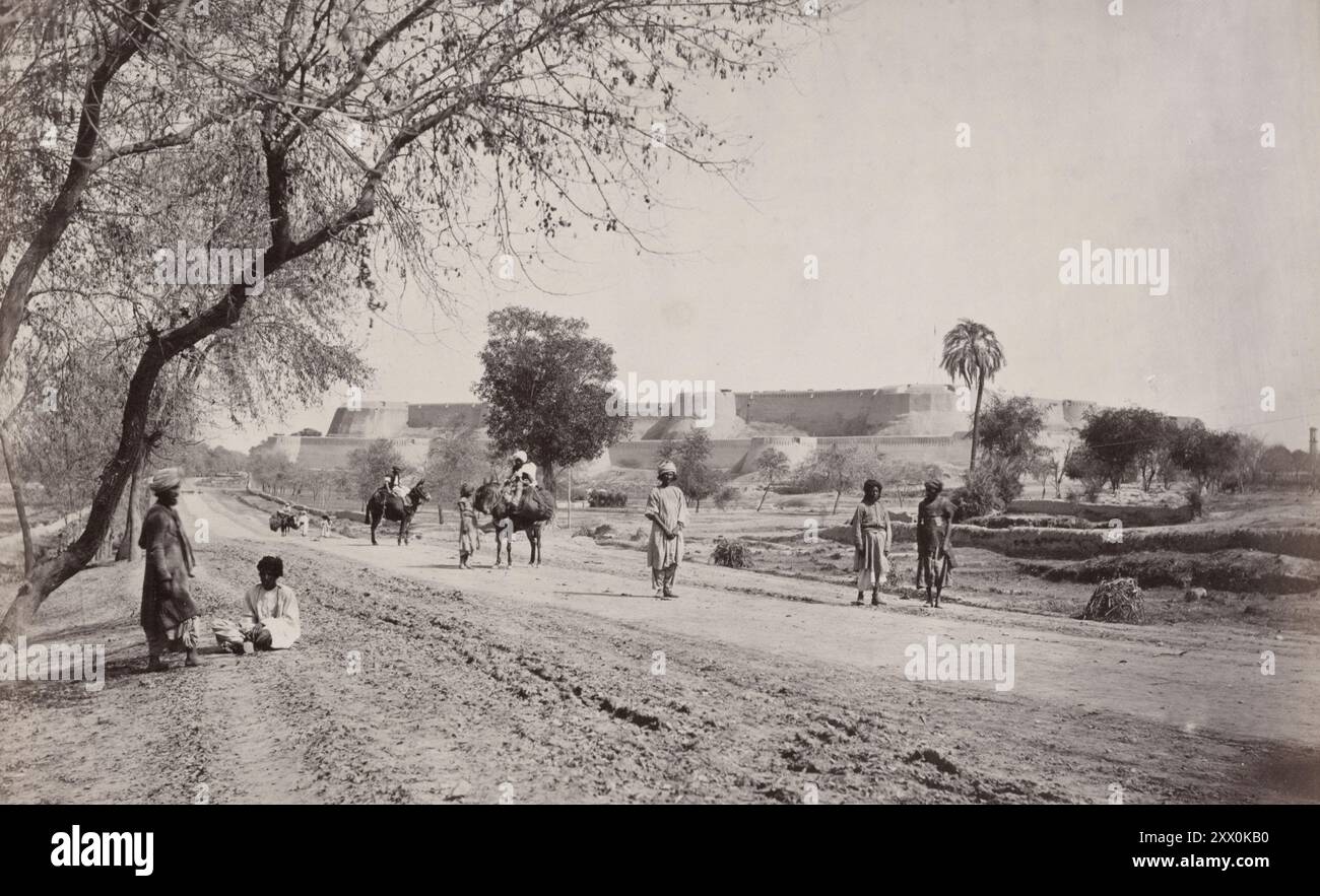 Zweiter Anglo-Afghanischer Krieg. Vintage-Foto von Peshawar Fort. Afghanistan. 1878-1880 Stockfoto