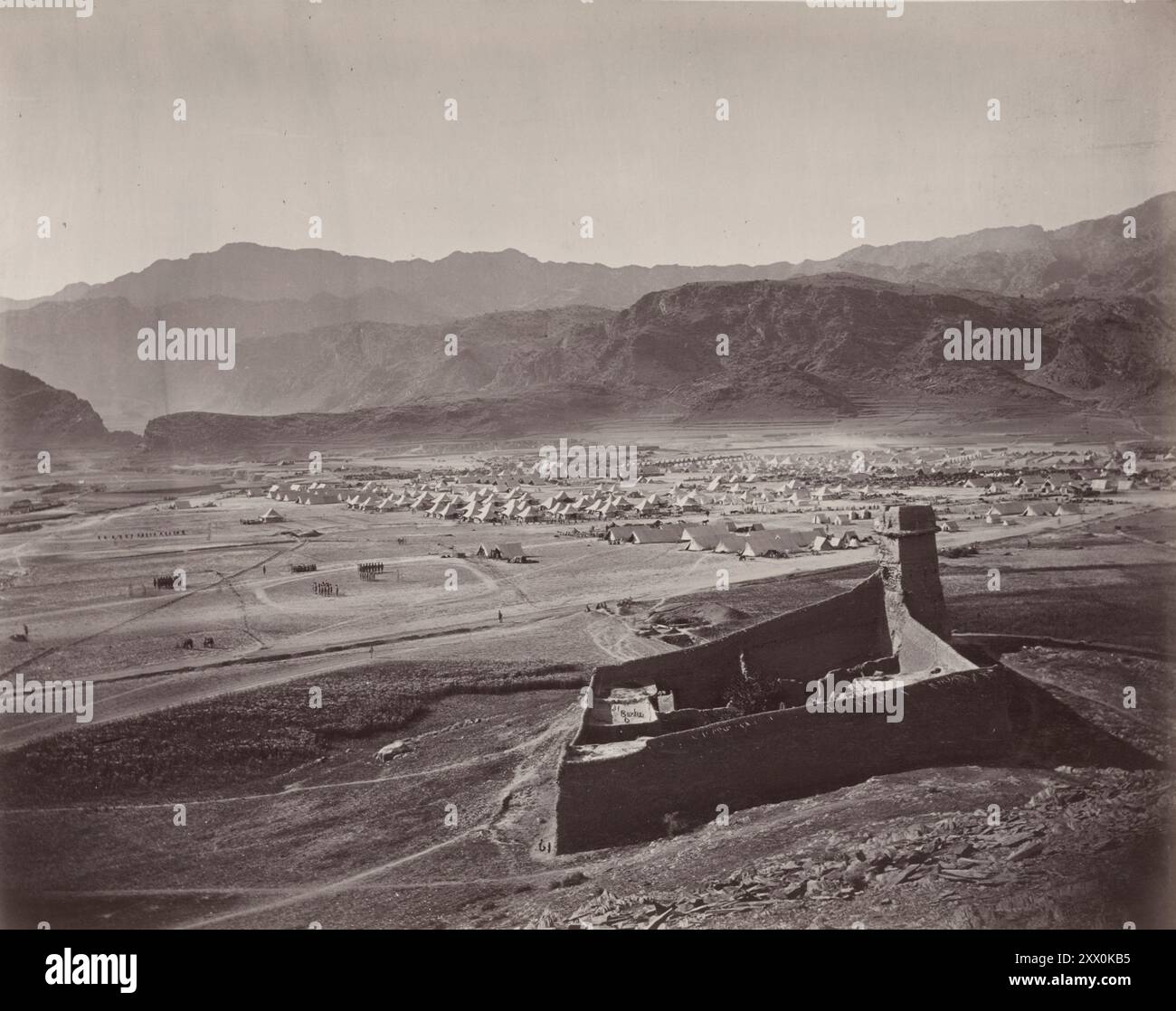 Zweiter Anglo-Afghanischer Krieg. Vintage-Foto von Landi Kotal. Afghanistan. 1878-1880 Stockfoto