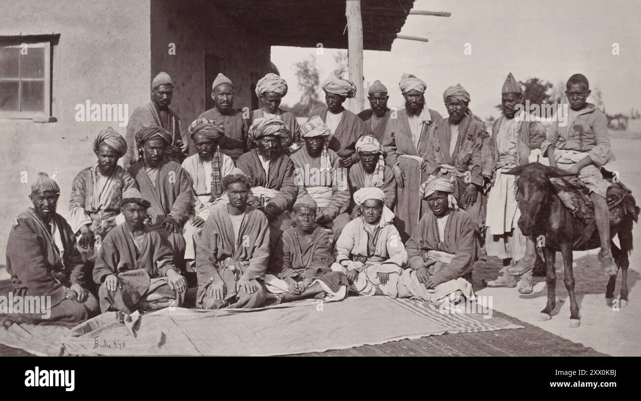 Zweiter Anglo-Afghanischer Krieg. Gruppe von Hazara Chiefs. Afghanistan. 1878-1880 Stockfoto