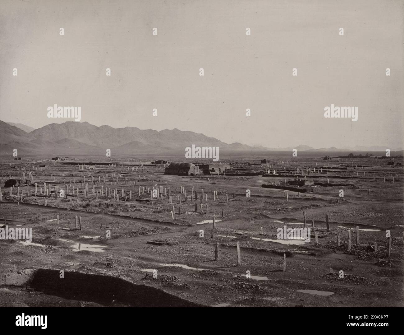 Zweiter Anglo-Afghanischer Krieg. Vintage-Foto von Kandahar. Ebene, nördlich und östlich von Kandahar Stockfoto