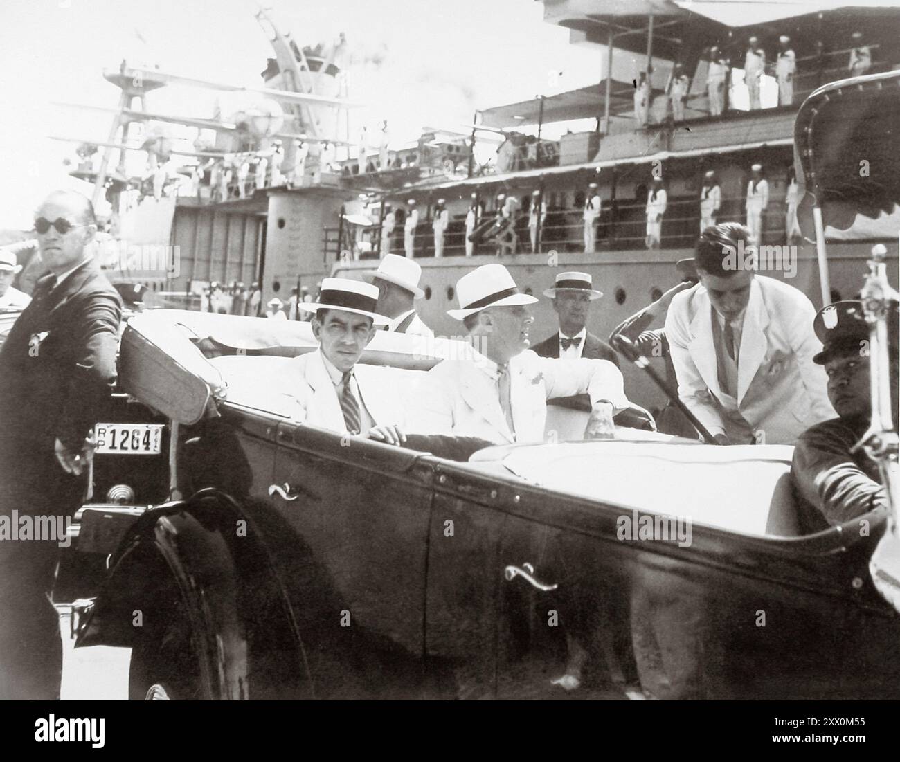 Besuch von Präsident Franklin D. Roosevelt, 30. November 1935 Stockfoto