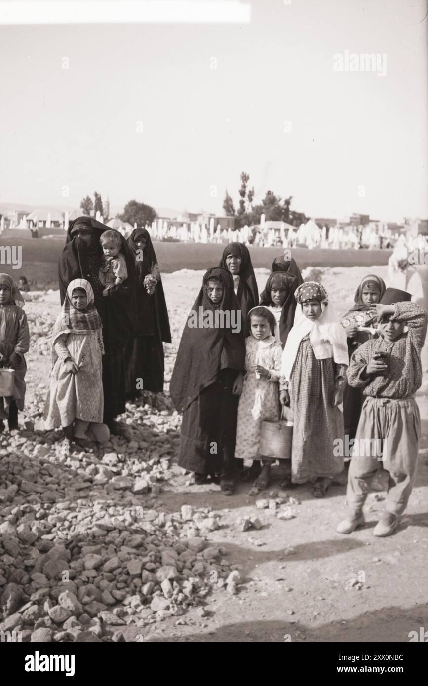 Das Leben in Palästina im frühen 20. Jahrhundert. Enthüllte Mohammedan (d. h. muslimische) Frauen. Das Historische Palästina. Osmanisches Reich. 1900-1920 Stockfoto