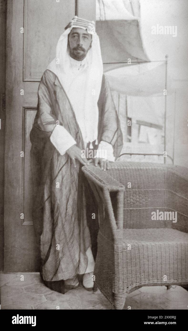 Vintage-Foto von Faisal bin Hussein Stockfoto
