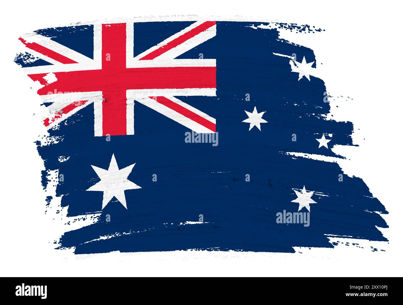 Australien Flag Lackspritzer Pinselstrich Stockfoto