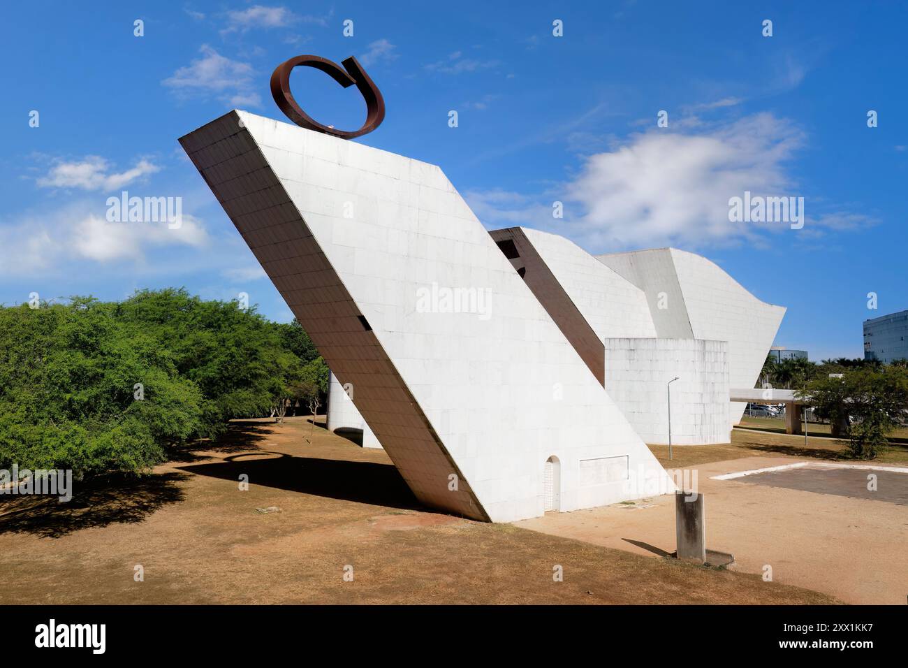 Tancredo Neves Pantheon of the Vaterland and Freedom (Nationales Pantheon der Freiheit), entworfen von Oscar Niemeyer, Brasilia, Federal District, Brasilien Stockfoto