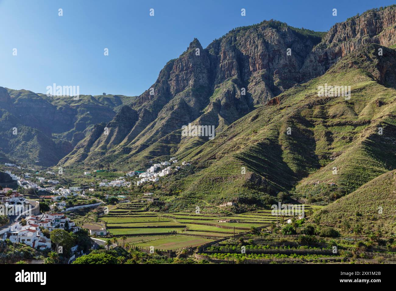 Tal von Agaete, Barranco de Agaete, Agaete, Gran Canaria, Kanarische Inseln, Spanien, Atlantik, Europa Stockfoto