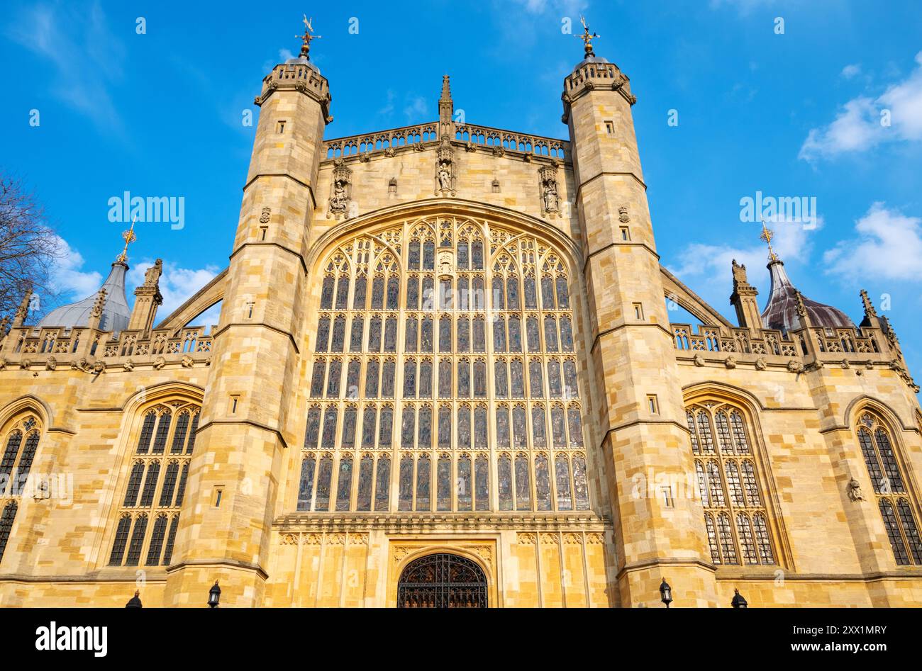 Die Westfront der St. George's Chapel, Windsor Castle, Windsor, Berkshire, England, Vereinigtes Königreich, Europa Stockfoto