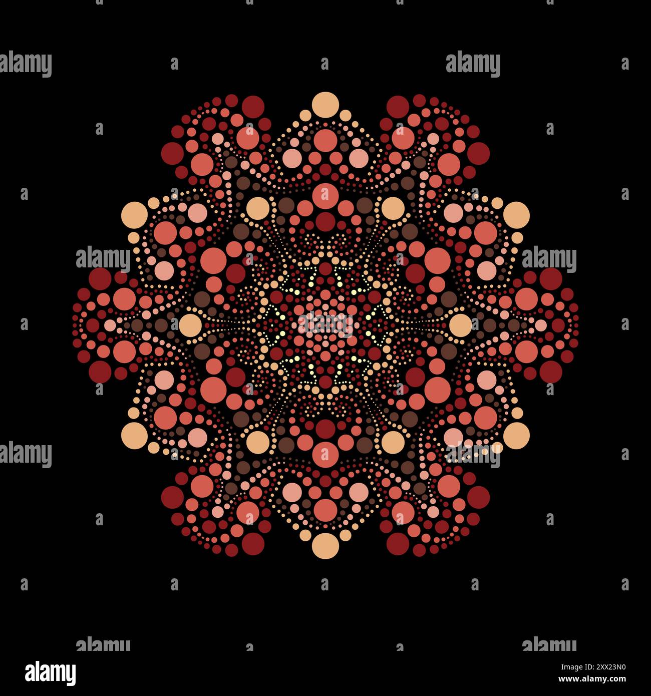 Kreisförmiges Sacred Mandala Geometric Design Stockfoto