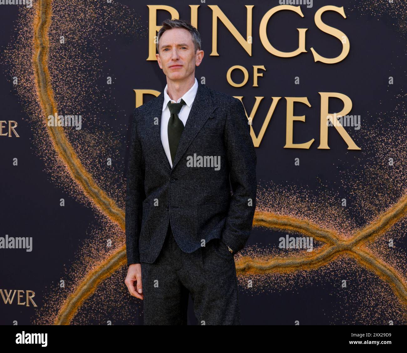 London, Großbritannien. August 2024. Daniel Weyman nimmt an der Premiere der Lord of the Rings: The Rings of Power im BFI Southbank in Waterloo Teil. (Foto: Cat Morley/SOPA Images/SIPA USA) Credit: SIPA USA/Alamy Live News Stockfoto