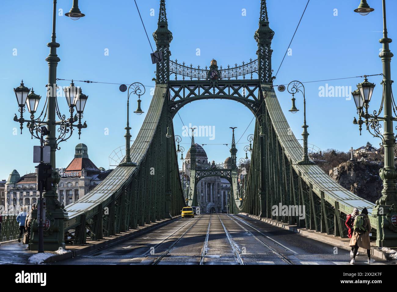 Liberty-Brücke über die Donau, Budapest, Ungarn Stockfoto