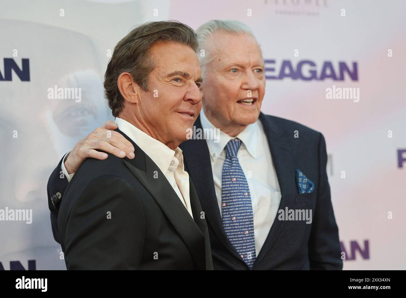 August 2024, Los Angeles, Kalifornien, USA: Dennis Quaid, Jon Voight bei der Los Angeles Premiere von Reagan im TCL Chinese Theatre IMAX (Credit Image: © Nina Prommer/ZUMA Press Wire) NUR REDAKTIONELLE VERWENDUNG! Nicht für kommerzielle ZWECKE! Stockfoto