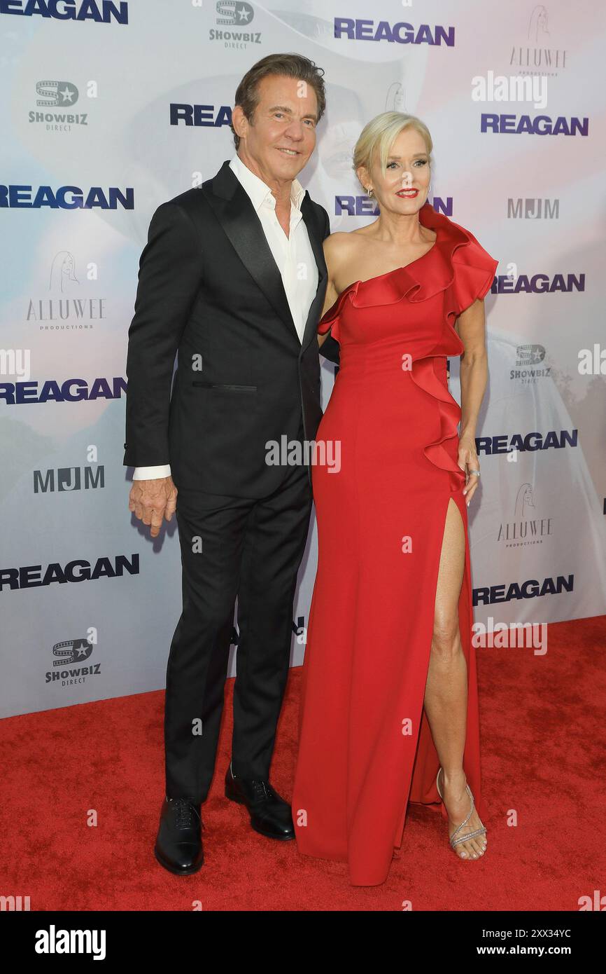 August 2024, Los Angeles, Kalifornien, USA: Dennis Quaid, Penelope Ann Miller bei der Los Angeles Premiere von Reagan im TCL Chinese Theatre IMAX (Credit Image: © Nina Prommer/ZUMA Press Wire) NUR REDAKTIONELLE VERWENDUNG! Nicht für kommerzielle ZWECKE! Stockfoto