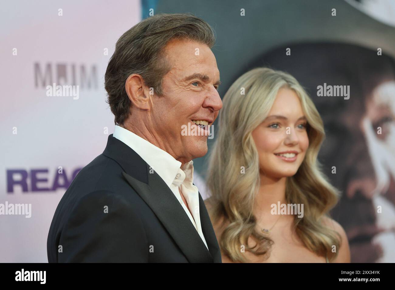 August 2024, Los Angeles, Kalifornien, USA: Dennis Quaid, Zoe Grace Quaid bei der Los Angeles Premiere von Reagan im TCL Chinese Theatre IMAX (Credit Image: © Nina Prommer/ZUMA Press Wire) NUR REDAKTIONELLE VERWENDUNG! Nicht für kommerzielle ZWECKE! Stockfoto