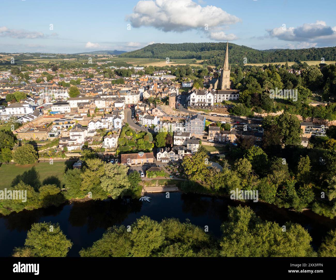 St. Marys Church, River Wye, Ross on Wye Old Town, Herefordshire, England Stockfoto