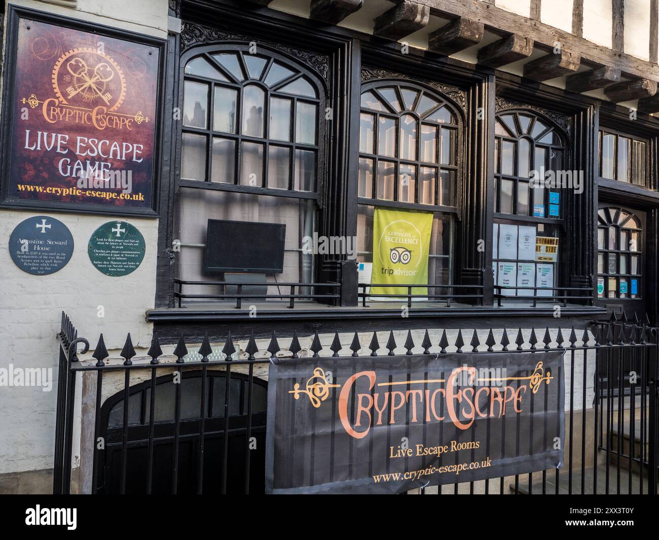 Cryptic Escape, Escape Room, Norwich, Norfolk, England, GROSSBRITANNIEN, GB. Stockfoto