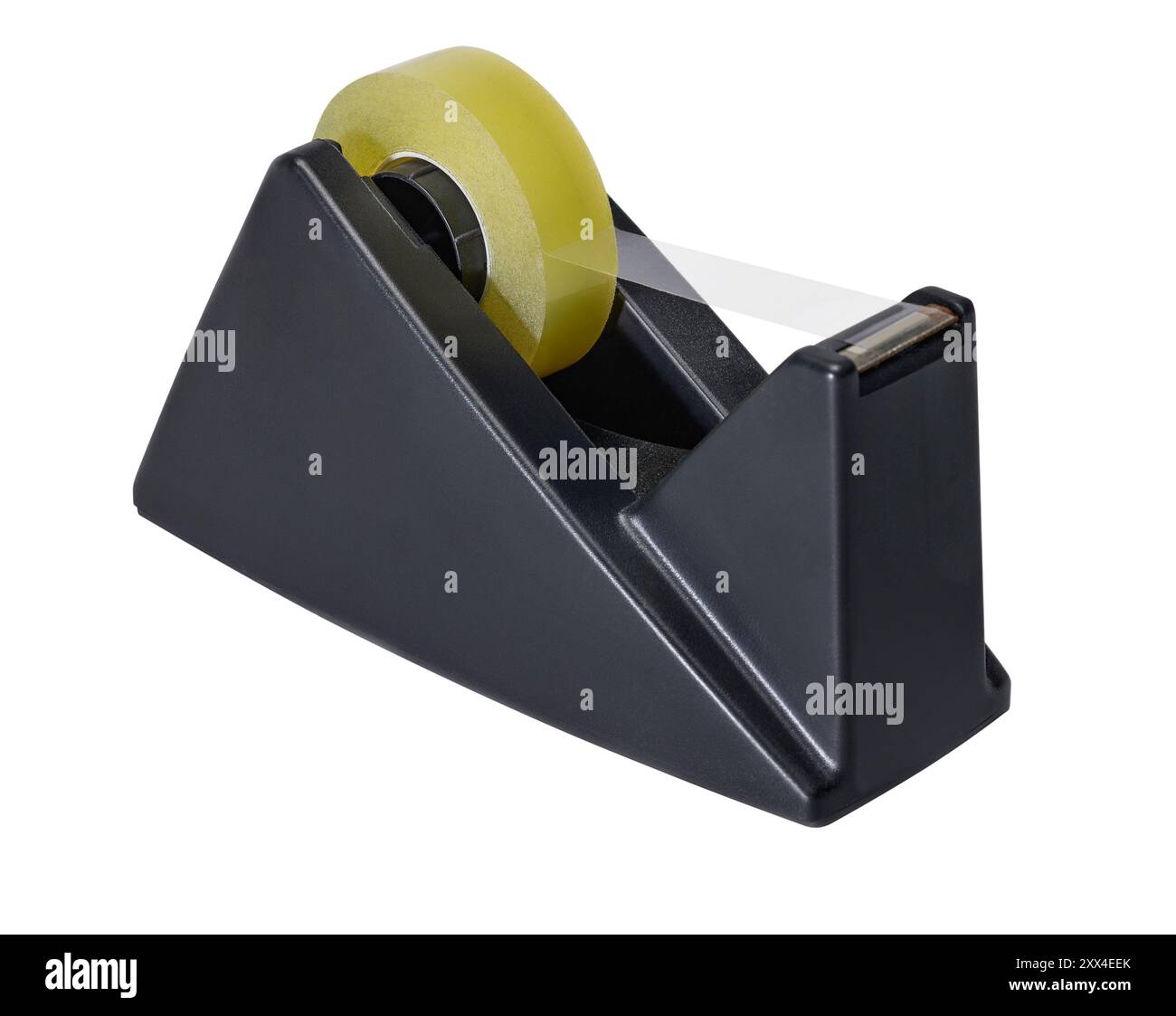 Klebebandrolle isoliert in weißer Rückseite Stockfoto