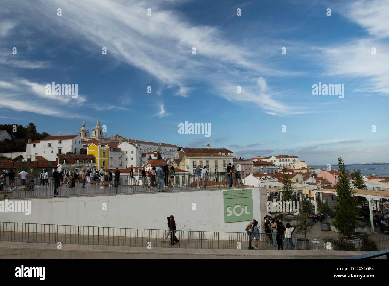 Aspekte und Landschaften von Lissabon im Sommer. Stockfoto