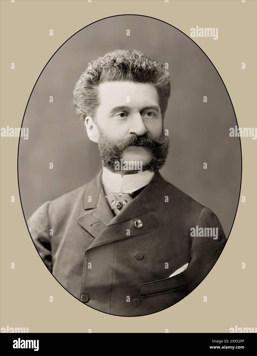 Johann Baptist Strauss II., 1825–1899, österreichischer Komponist und Geiger, 1879, digital herausgegeben Stockfoto