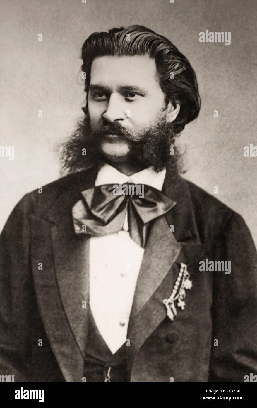 Johann Baptist Strauss II., 1825–1899, österreichischer Komponist und Geiger, 1879, digital herausgegeben Stockfoto