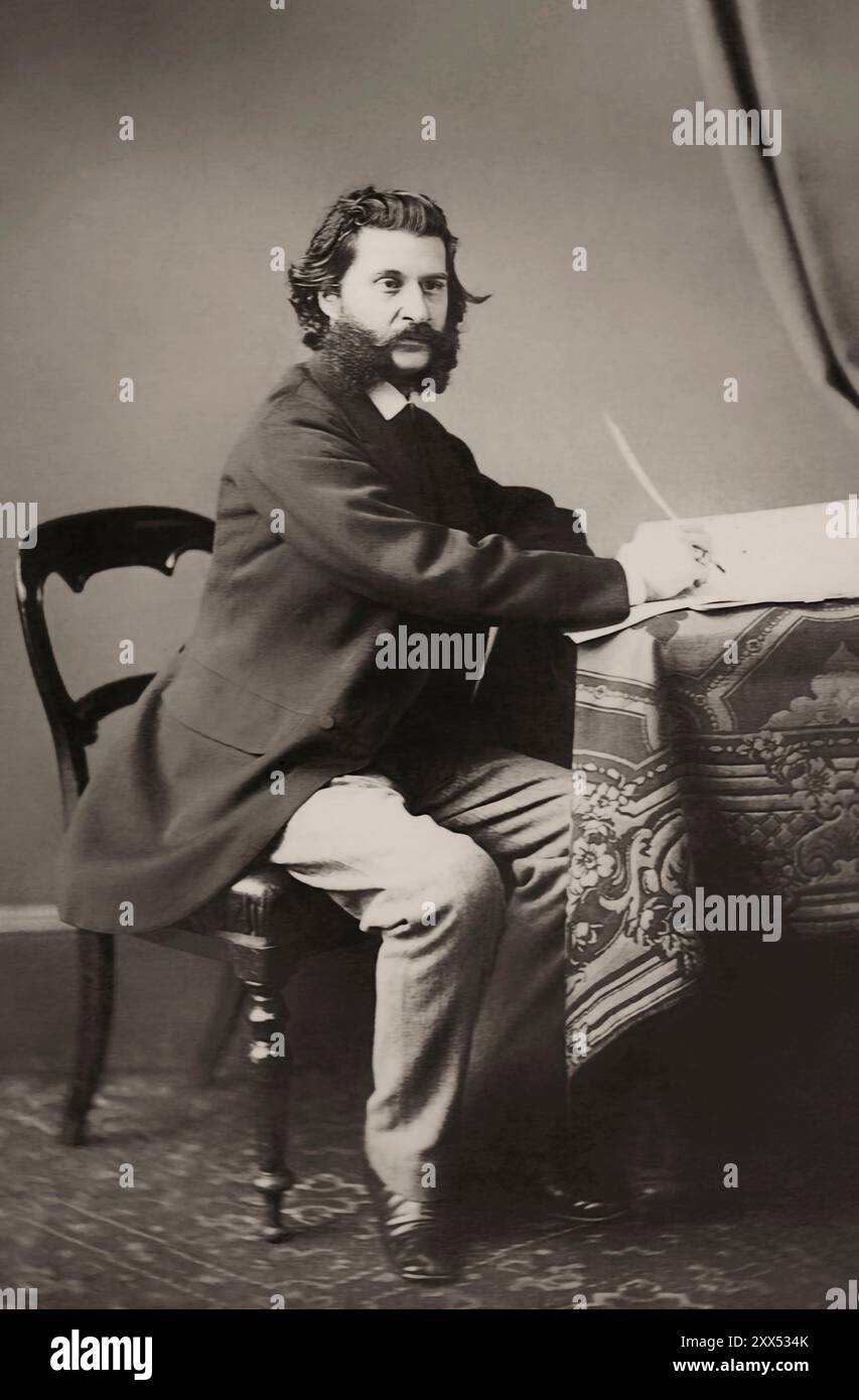 Johann Baptist Strauss II., 1825–1899, österreichischer Komponist und Geiger, 1879, digital nach Fotografie bearbeitet Stockfoto