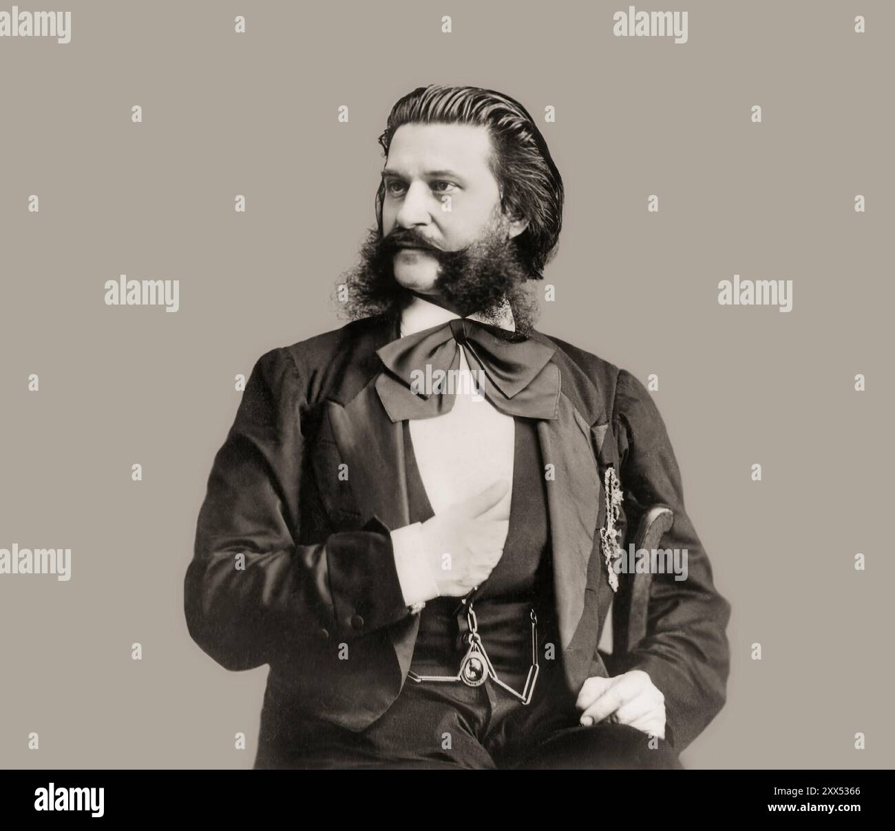 Johann Baptist Strauss II., 1825–1899, österreichischer Komponist und Geiger, 1879, digital herausgegeben Stockfoto
