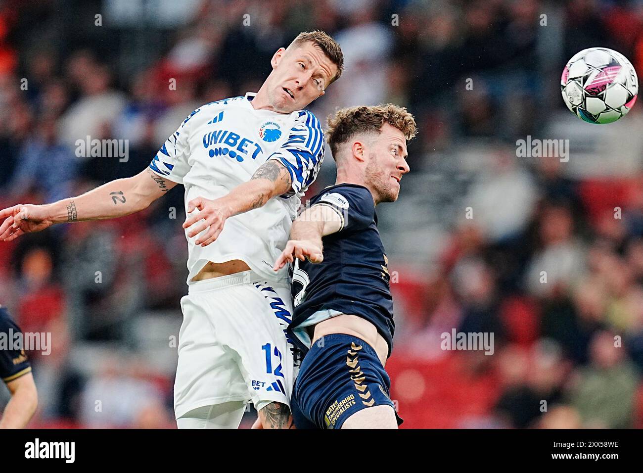 Kopenhagen, Dänemark. August 2024. Lukas Lerager (12) vom FC Kopenhagen während des Qualifikationsspiels der Conference League zwischen dem FC Kopenhagen und Kilmarnock FC am Donnerstag, den 22. August 2024 in Kopenhagen. (Foto: Liselotte Sabroe/Scanpix 2024) Credit: Ritzau/Alamy Live News Stockfoto