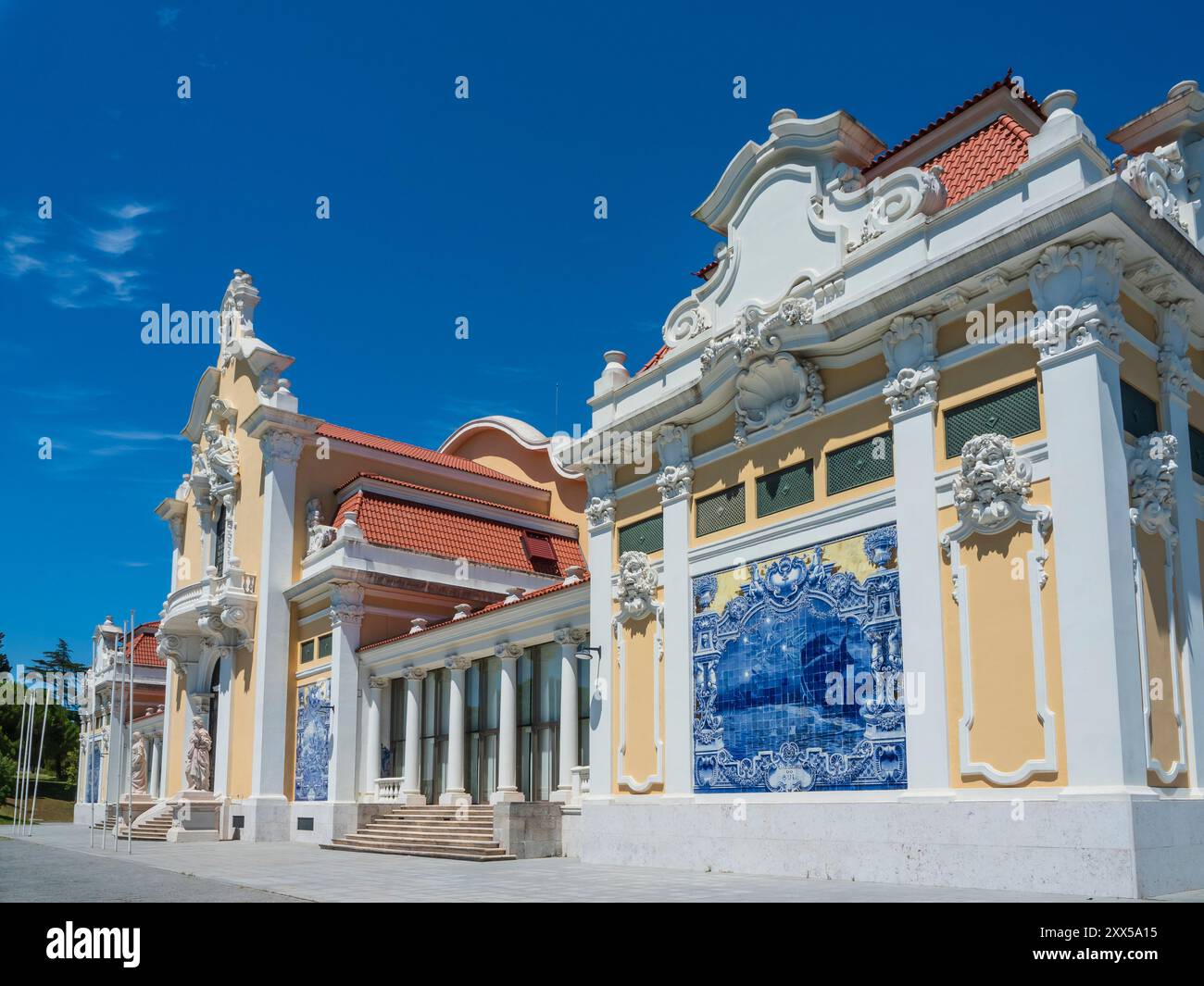 Carlos Lopes Pavilion, Parque Eduardo VII, Lissabon, Portugal. Stockfoto