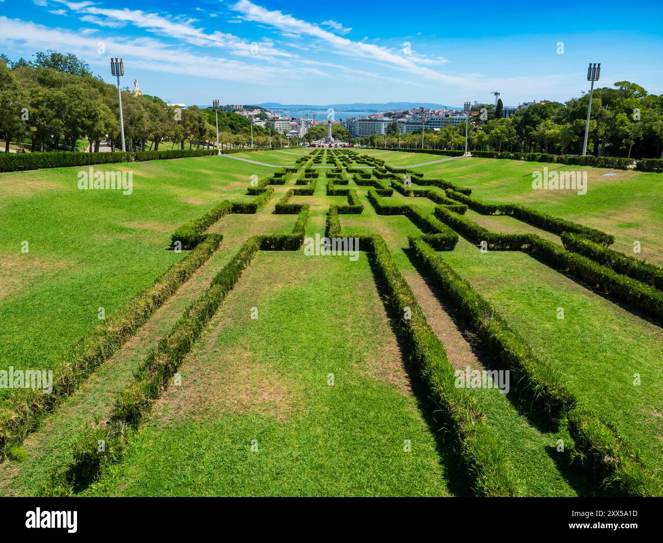 Parque Eduardo VII, Lissabon, Portugal. Stockfoto