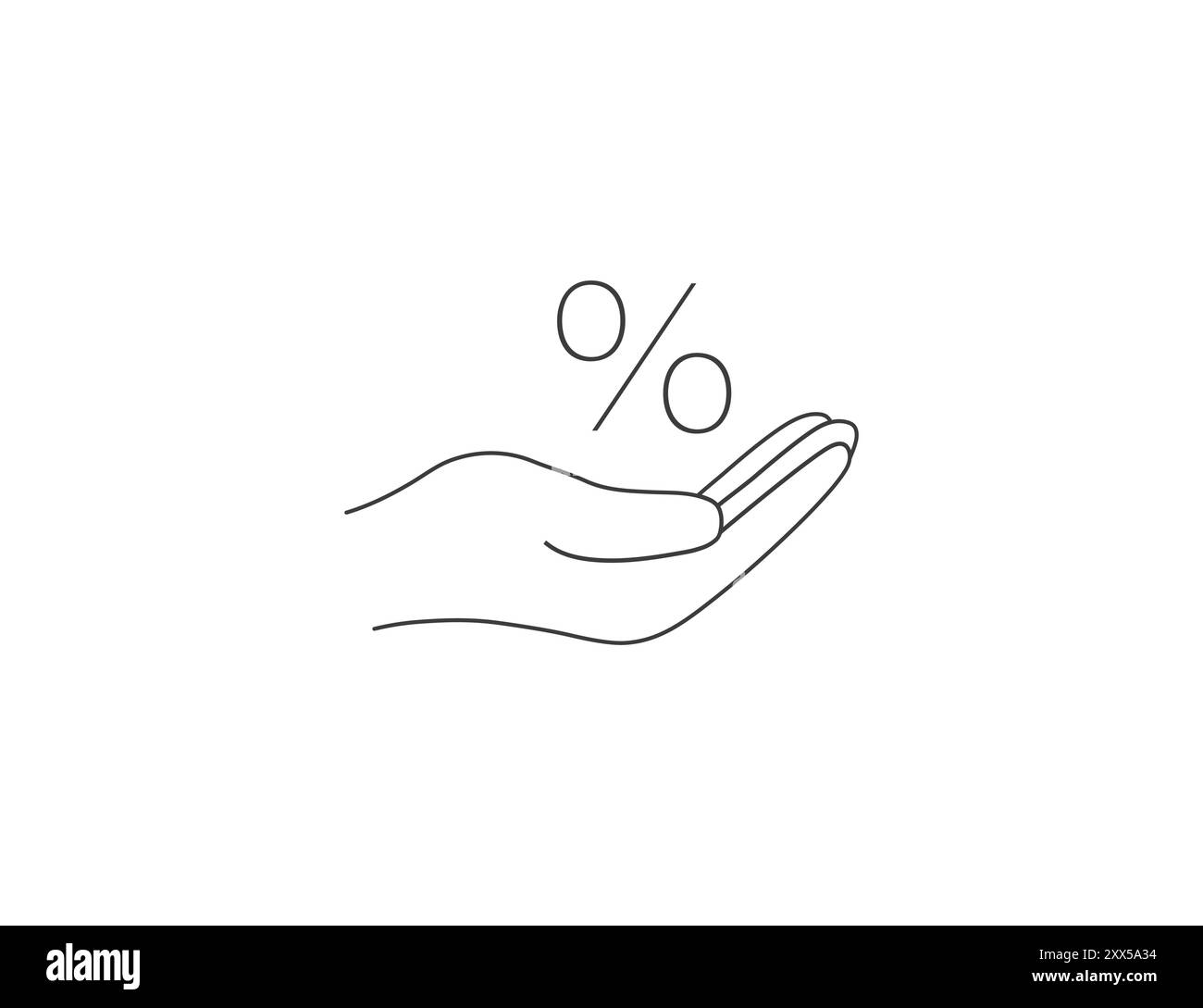 Symbol "Provision", "Bonus", "Prozent". Vektorillustration. Stock Vektor