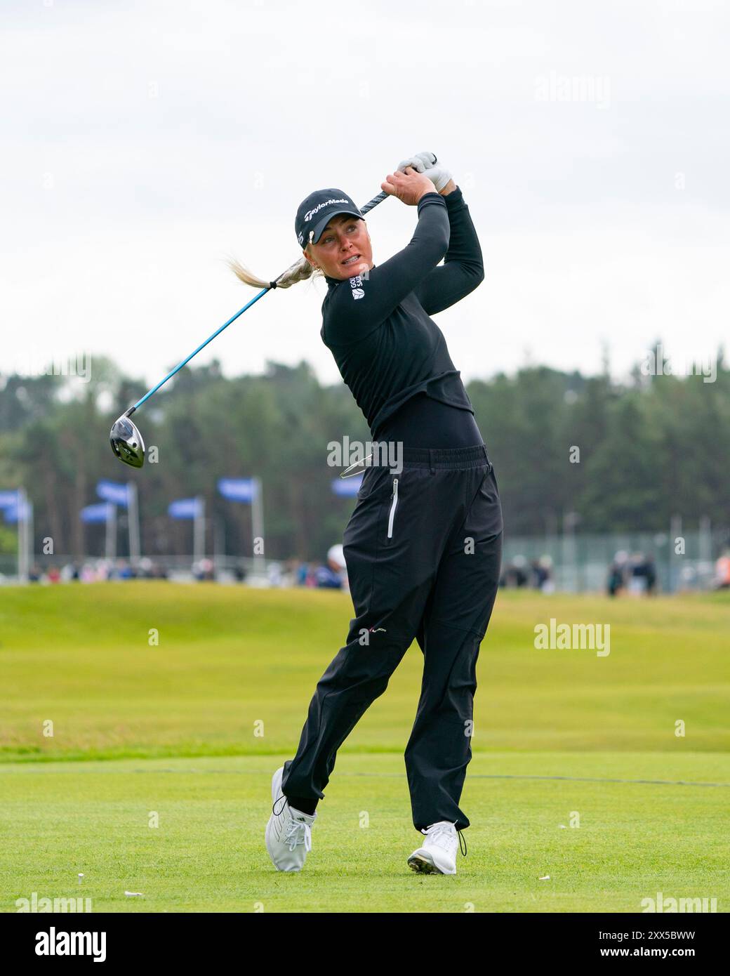 St Andrews, Schottland, Großbritannien. August 2024. Erste Runde der AIG Women’s Open auf dem Old Course St Andrews. Bild; Charley Hull. Iain Masterton/Alamy Live News Stockfoto