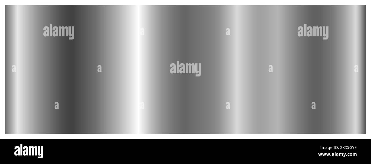 Glänzender abstrakter Hintergrund in Metallic-Optik. Silberverlauf. Stock Vektor