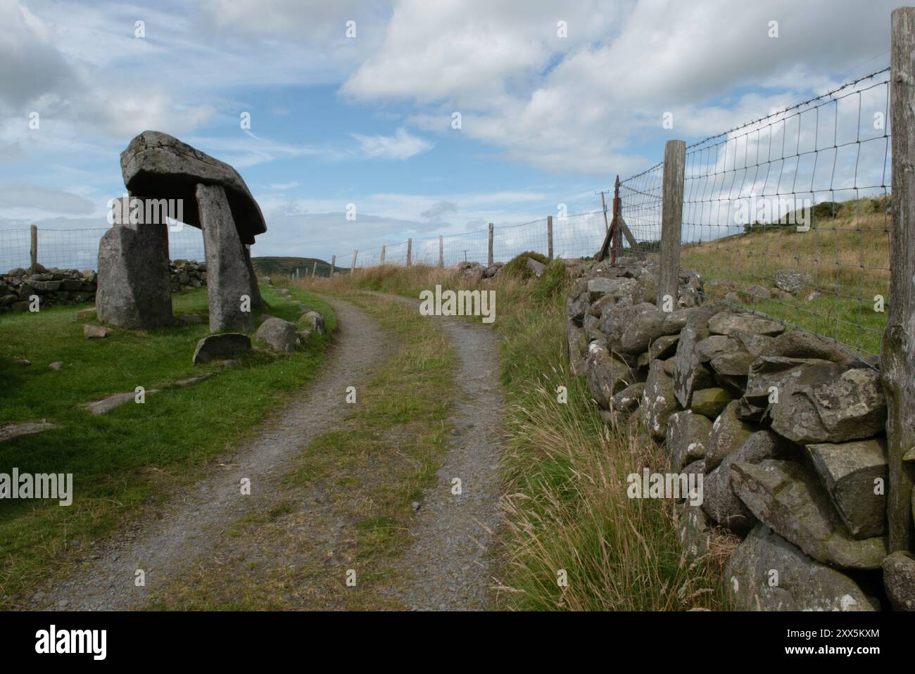 Die Legananny Dolmen, County Down, Nordirland Stockfoto