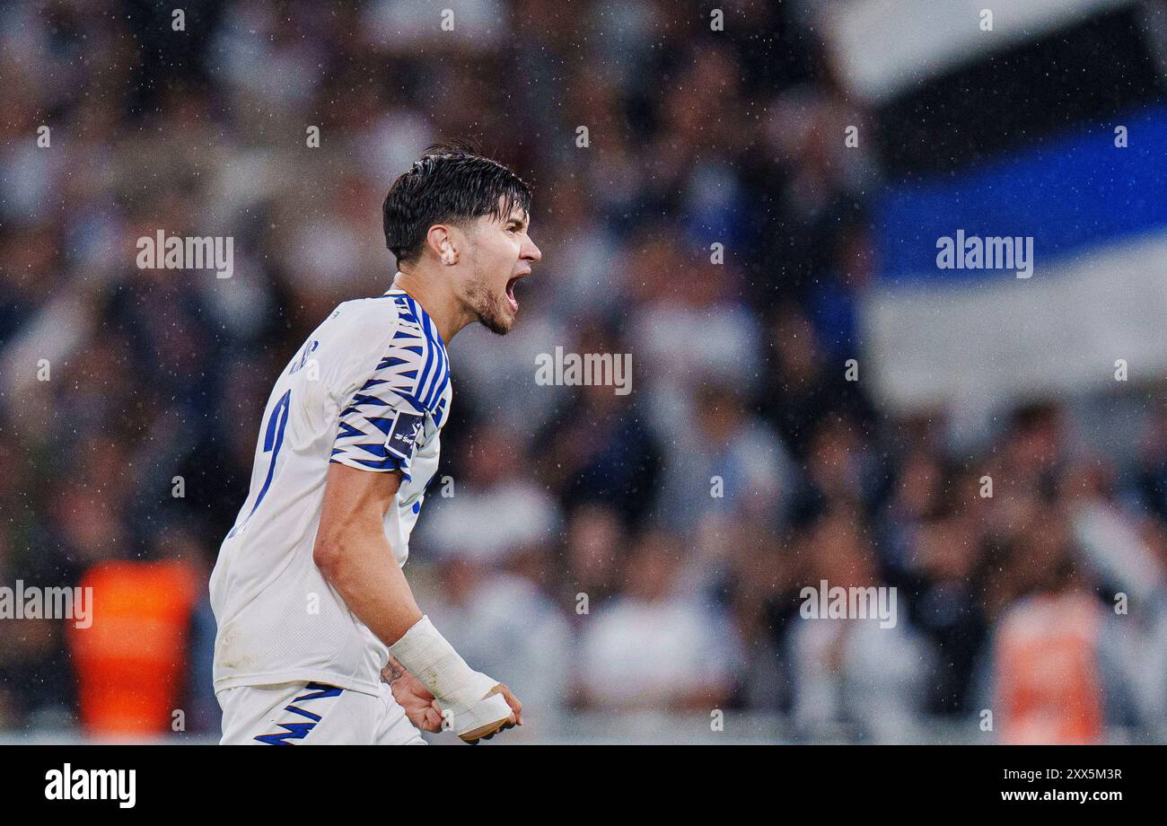 Kopenhagen, Dänemark. August 2024. Kevin Diks erzielte beim Qualifikationsspiel der Conference League zwischen dem FC Kopenhagen und Kilmarnock FC am Donnerstag, den 22. August 2024 in Kopenhagen 1-0 Punkte. (Foto: Liselotte Sabroe/Ritzau Scanpix) Credit: Ritzau/Alamy Live News Stockfoto