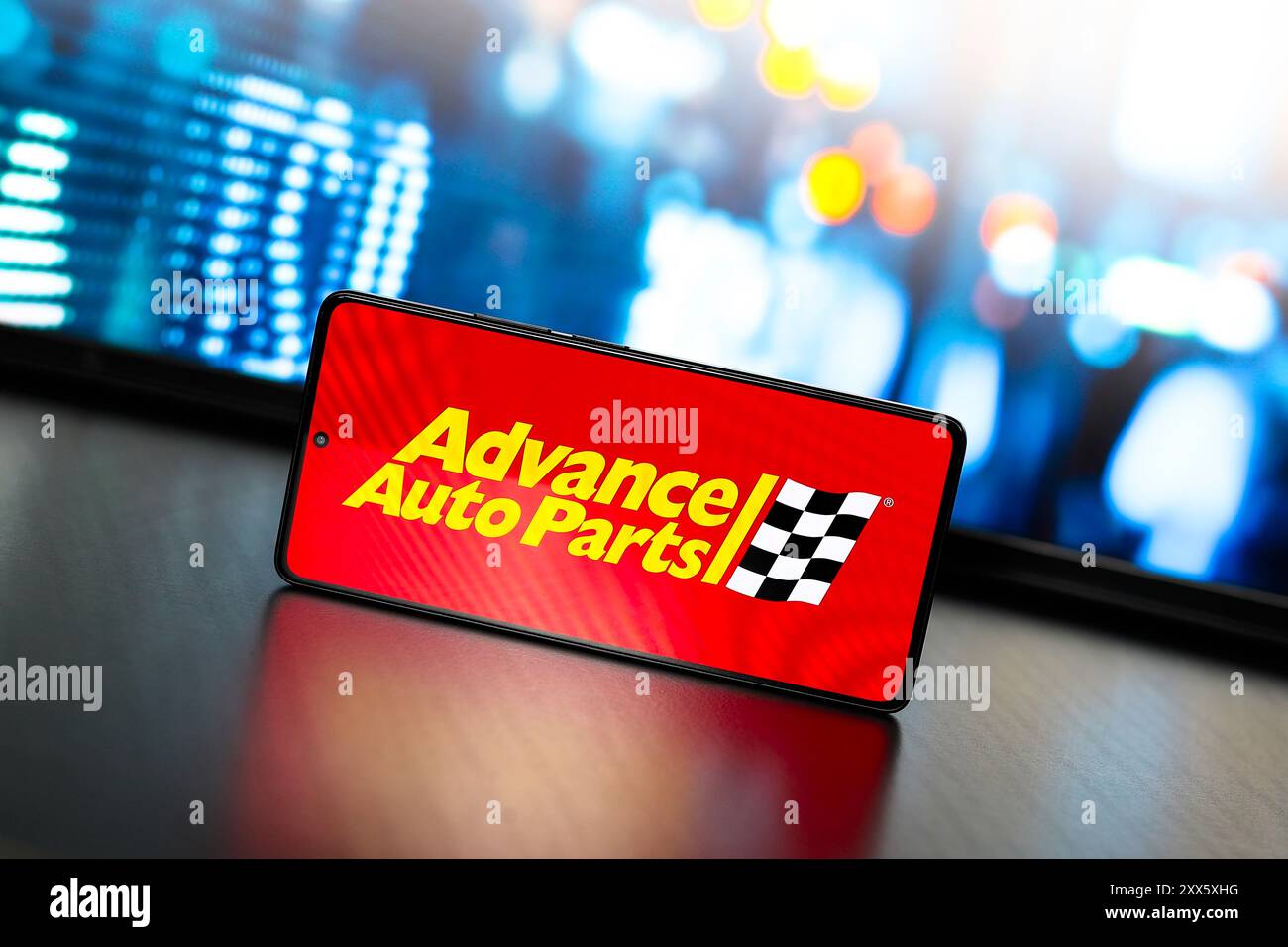 Paraguay. August 2024. In dieser Abbildung wird das Advance Auto Parts, Inc.-Logo auf einem Smartphone-Bildschirm angezeigt. (Foto von Jaque Silva/SOPA Images/SIPA USA) *** ausschließlich für redaktionelle Nachrichten *** Credit: SIPA USA/Alamy Live News Stockfoto