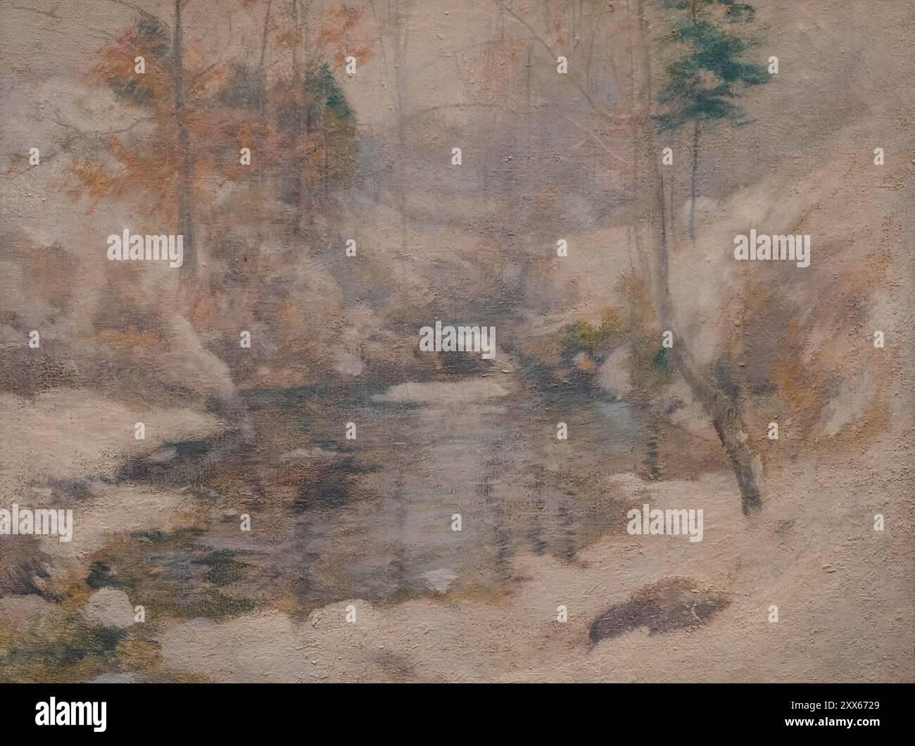 Gemälde von John Henry Twachtman namens Winter Harmony gemalt 1890/1900 Stockfoto