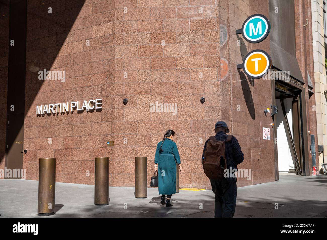 Sydney Metro Transit Line, Martin Place Bahnhof im Stadtzentrum von Sydney, NSW, Australien Stockfoto
