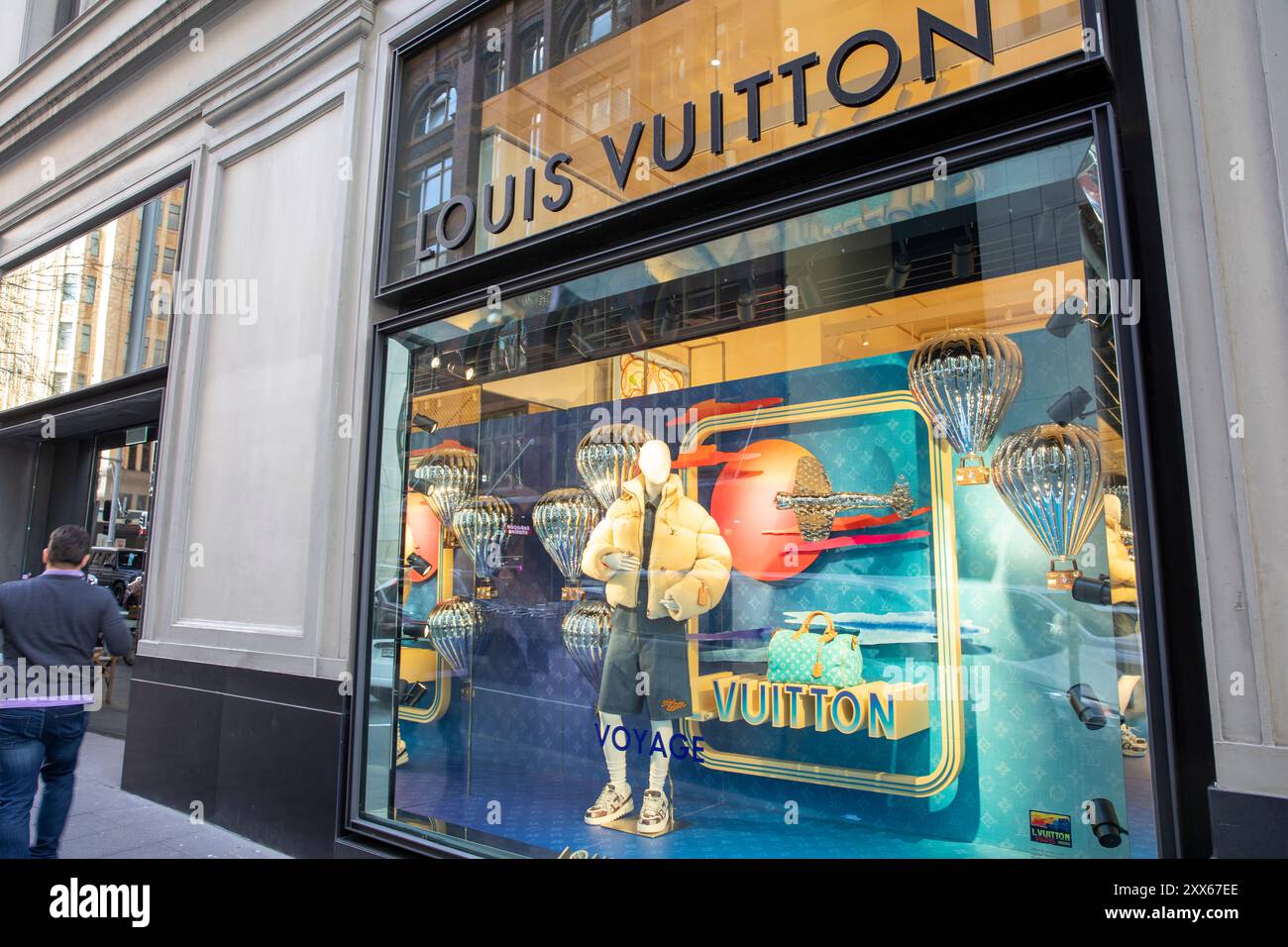 Louis Vuitton französischer Luxus-Designer-Einzelhandel in George Street, Sydney, NSW, Australien Stockfoto