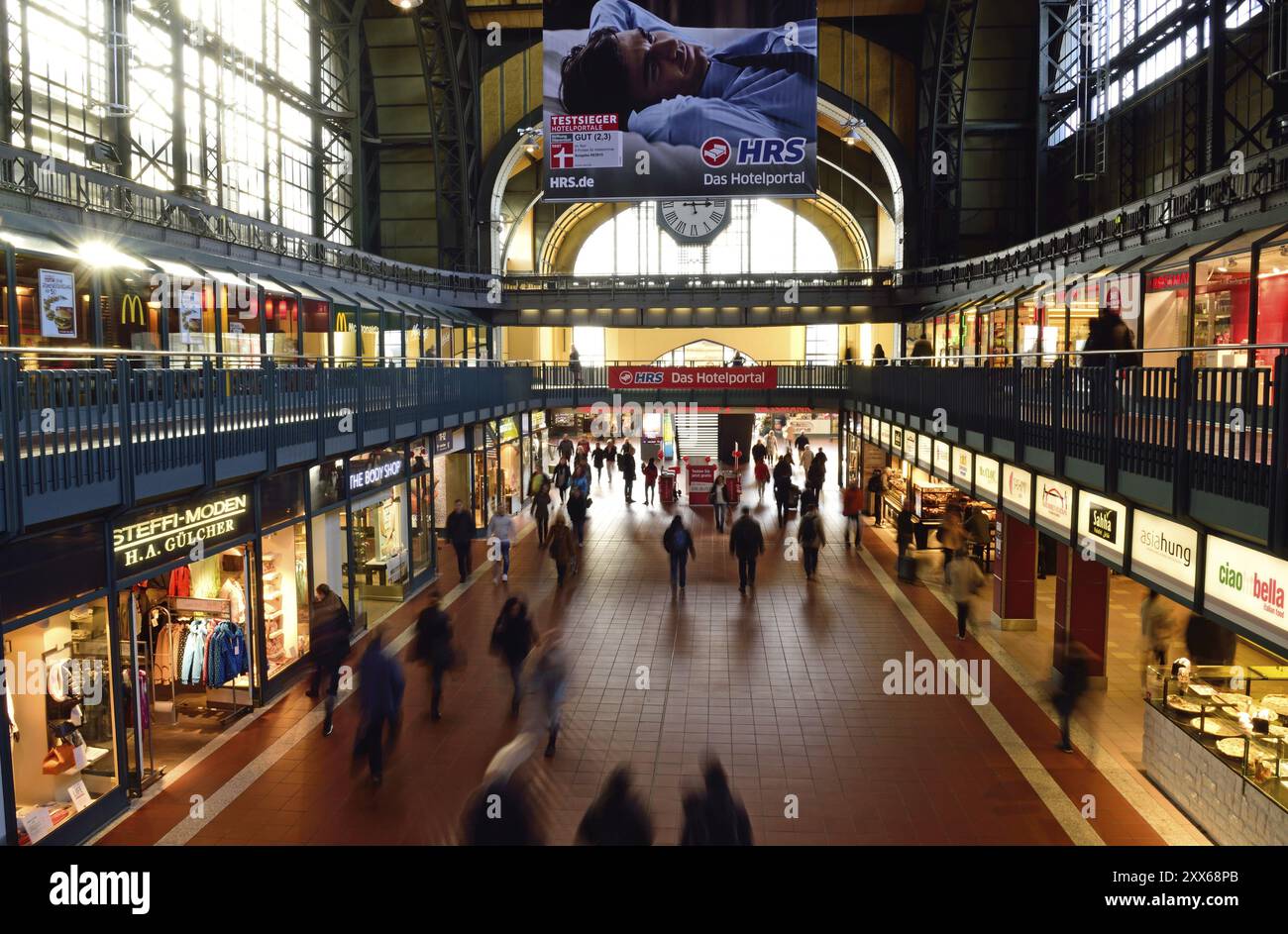 Hamburg, Hauptbahnhof, Wandelhalle, Einkaufszentrum Stockfoto