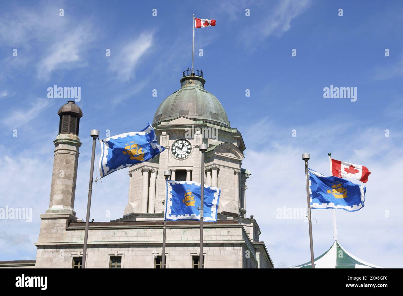 Die alte Post und dem Uhrturm in Québec (Stadt) Stockfoto