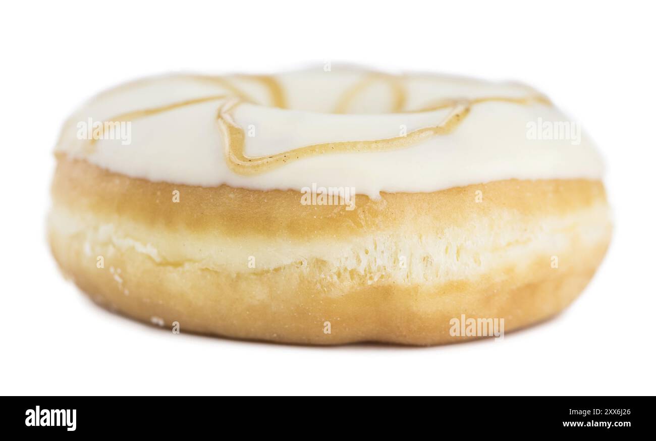Donuts isoliert auf weißem Hintergrund mit einem weichen Schatten (Nahaufnahme) Stockfoto