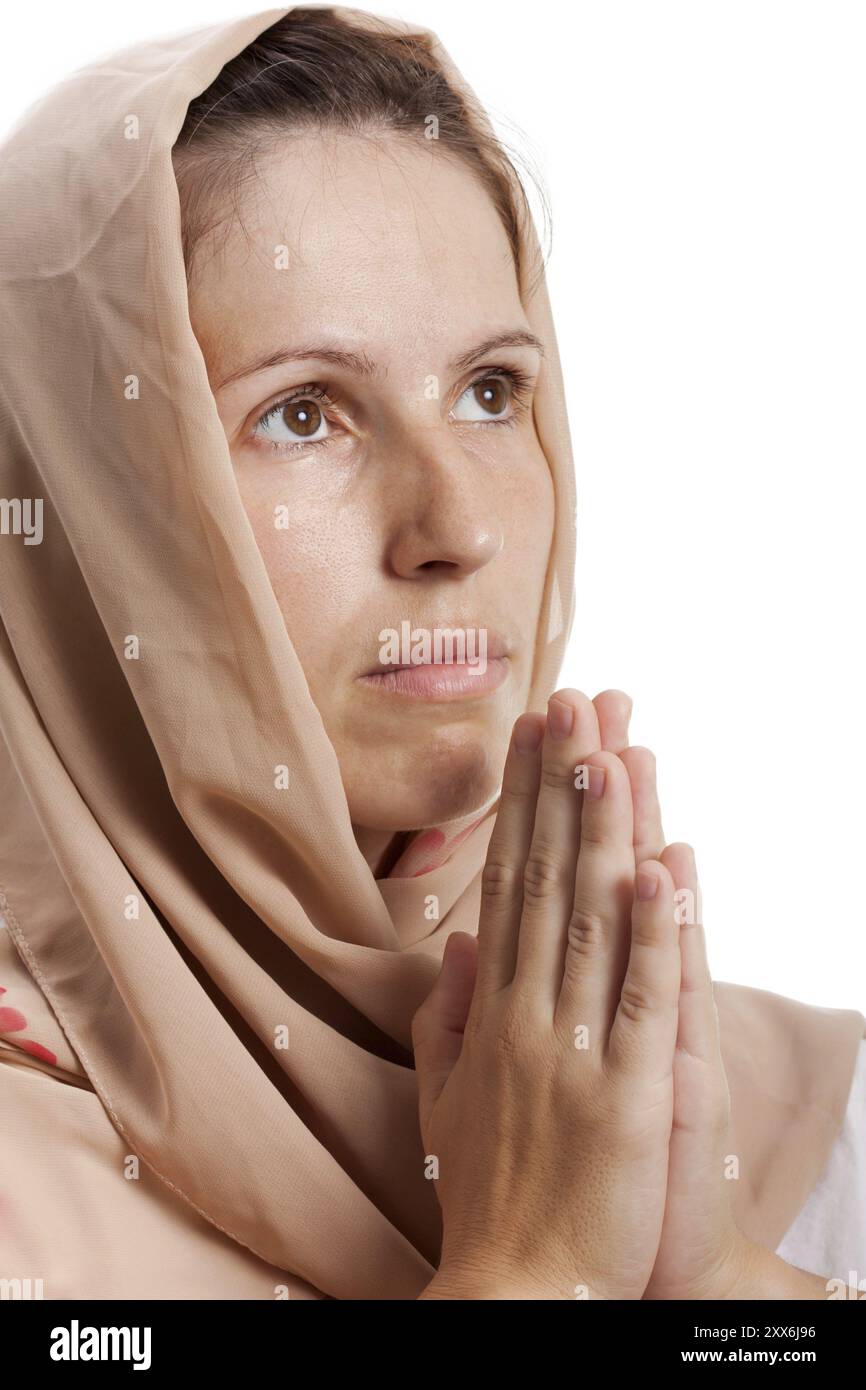 Religion Spiritualität beten Gott Frauen Person Hand Stockfoto