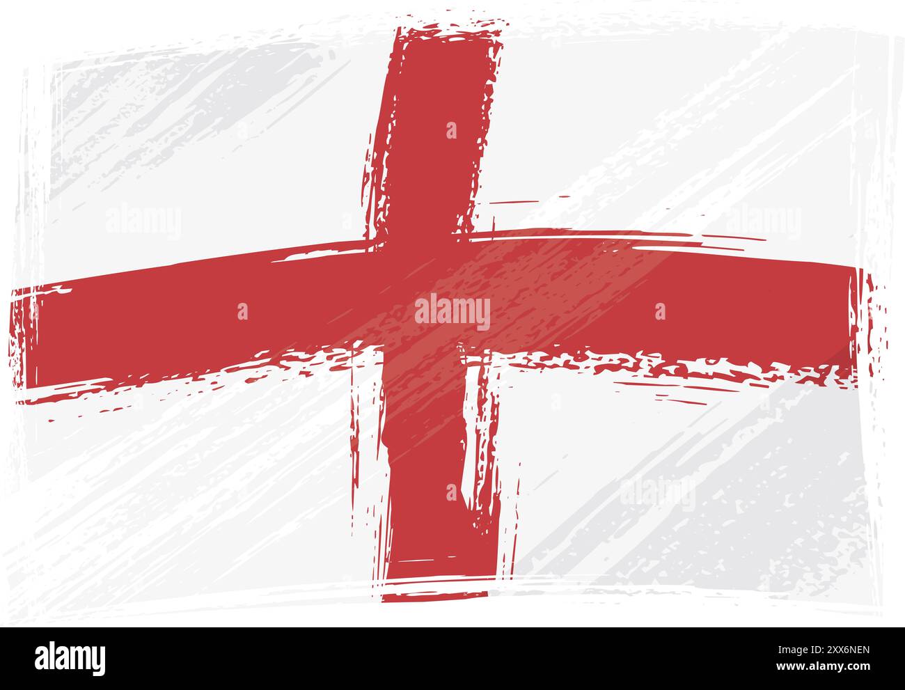 Die englische Nationalflagge im Grunge-Stil Stockfoto