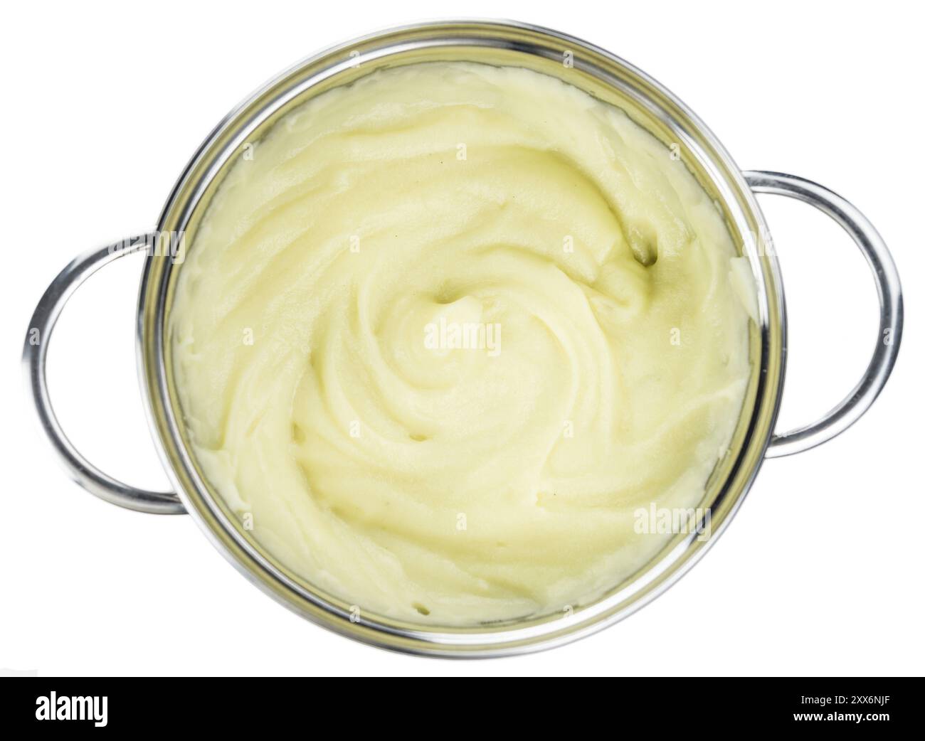 Frisch gemachte Mash isoliert auf weißem Hintergrund (close-up erschossen) Stockfoto