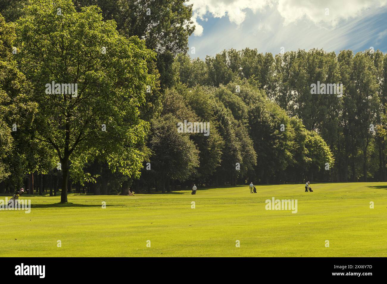 Golfplatz Myllendonk Castle in der Sonne Stockfoto