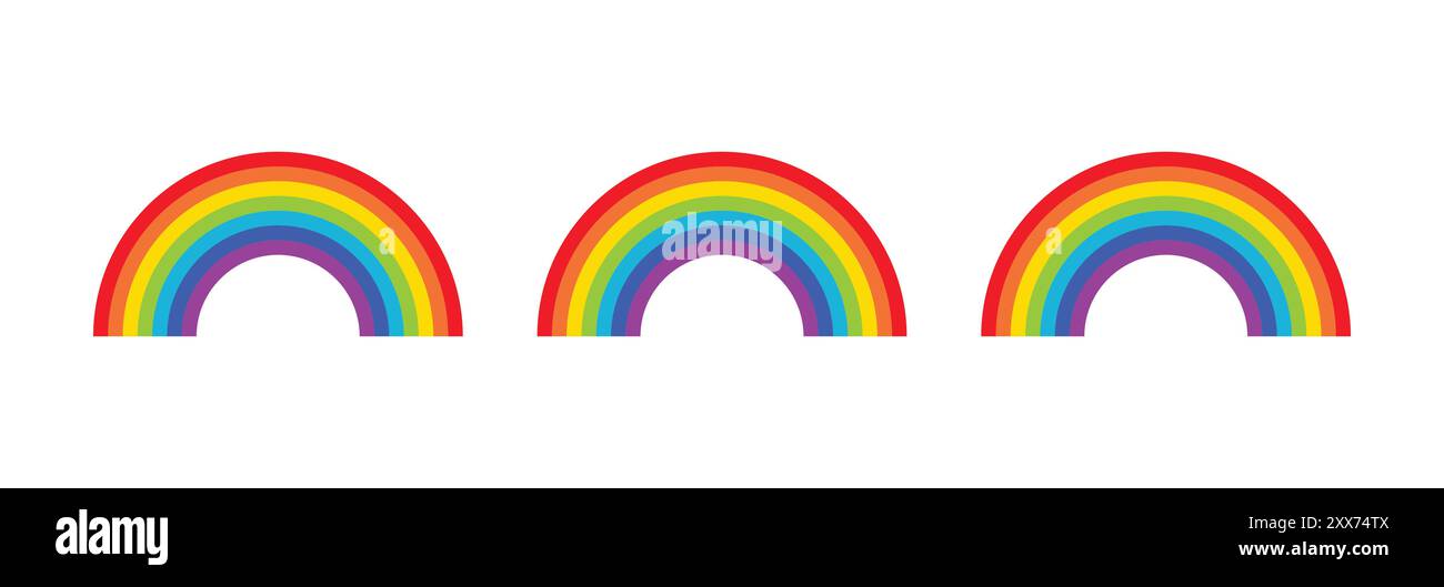 Regenbogensymbole. Vektorabbildung. Stock Vektor