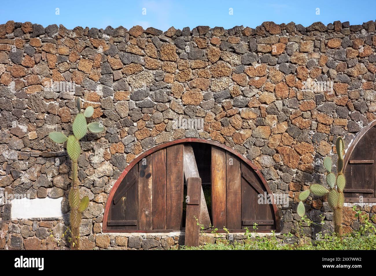 Alte Bausteinmauer, Ecuador. Stockfoto Alte Bausteinmauer, Ecuador. Stockfoto