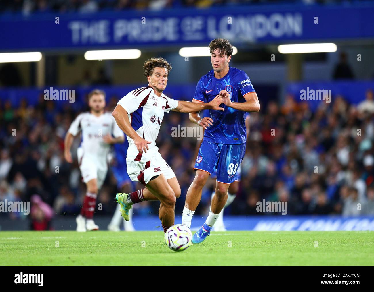 Chelsea / Servette, Europa Conference League, Play Off, Stamford Bridge, London, August 2024, Großbritannien. Stockfoto